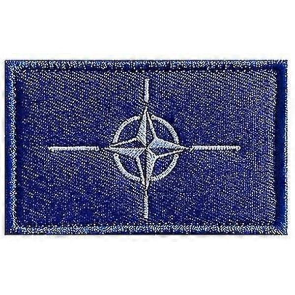 15 stk. NATO Flag Klud Patch Broderet Mærke Velcro1