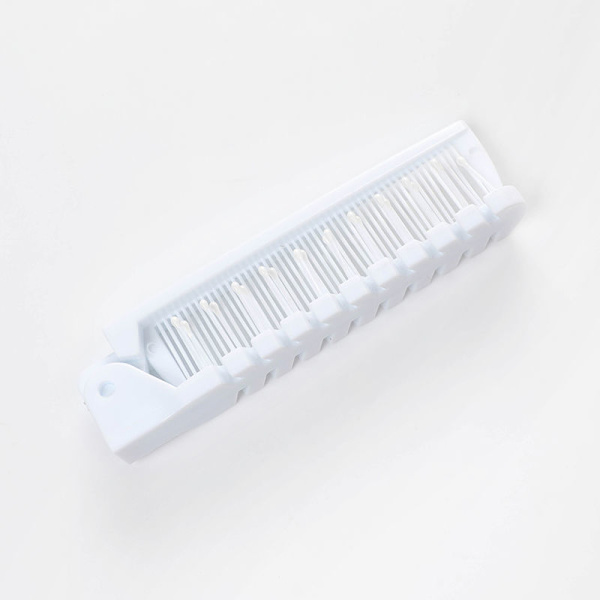 Vita plast hopfällbara hårborstar för resor - 20,5 x 2,3 cm - Utredande - Hopvikbar - Antistatisk - Fällbar ficka