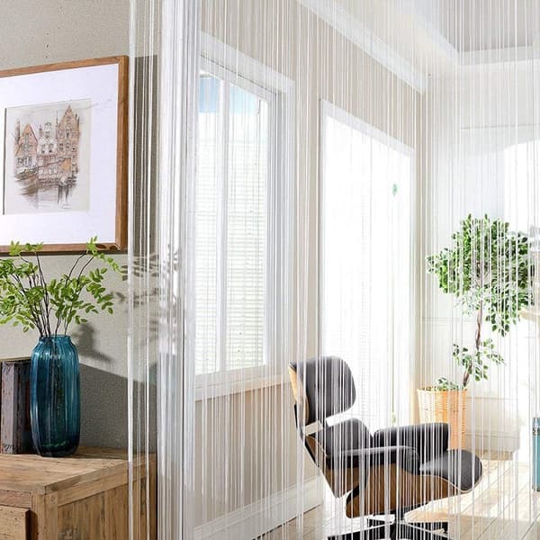 1*2m Hvit Duggdråpe Gardinpanel Perfekt som Fluenetting