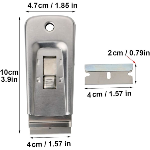 Malingsskrape, Inntrekkbar Razor Vindusfilmverktøy, Mini Rustfritt Stål Skrape med 25 Blader for Fjerning av Tape, Klistremerker, Lim og Mer