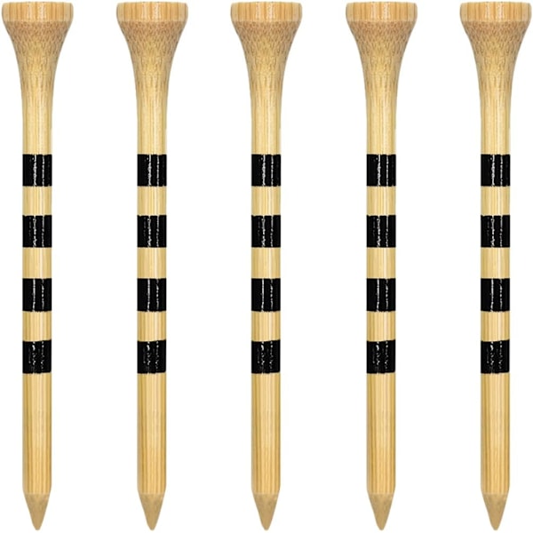 Bamboo Golf Tee 70mm Pack of 100,Natural Color,Golf Stripe tee bamboo nail Stripe style golf tee70mm ball holder