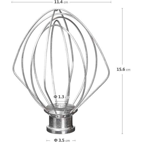 Kompatible tilbehør K45WW Cuisto Eggpisker i rustfritt stål 4,5 qt for KitchenAid Blender