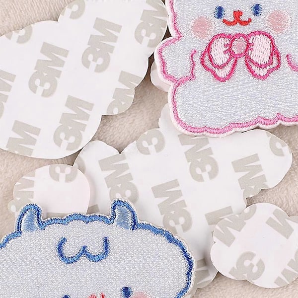 Datorbroderi etikett, söt tecknad djur frukt patch, klädtillbehör, DIY broderi patch, självhäftande tyg patch