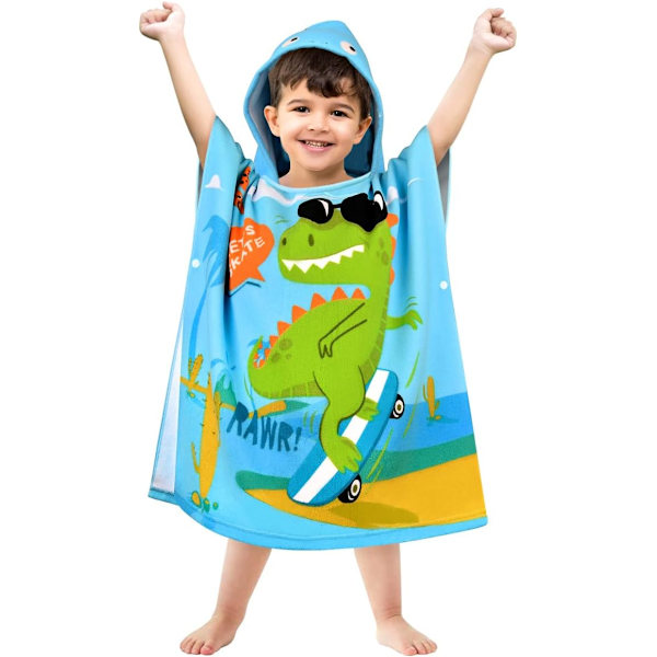 Barnens badponcho Dinosaurie badhandduk Strandhandduk Flickor badcape Pojkar Superabsorberande Snabbtorkande Huvad poncho Surf poncho Baby bad Utflykt