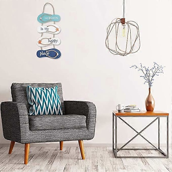 Nautisk Strand Klip Klapper Dekoration Klip Klapper Vægophæng Ornament Træ Slippers Dekoration, Vægdekor Dørhængende Ornament Strand Tema Hjem Deco