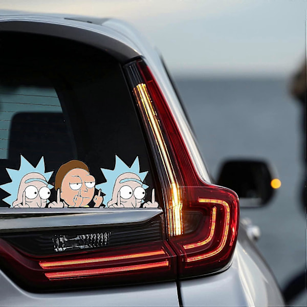 Sett med 4 Anime-klistremerker, bilklistremerker, tegneserieklistremerker for bil, sykkel, laptop, vindu - Vanntette vinylklistremerker - Morsomme klistremerker