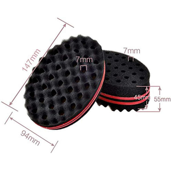 2PCS Hårstyling Verktyg Svamp Hår Twist Svamp Twist Curl Borste Svamp Magisk Curl Svamp Borste Dubbelsidig Två i Ett Twist Magisk Hår Svamp för Ha
