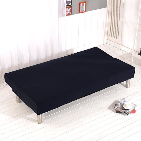 Elastisk Clack Treseters Sofadekke, Stue Solid Farge Deksel, Svart