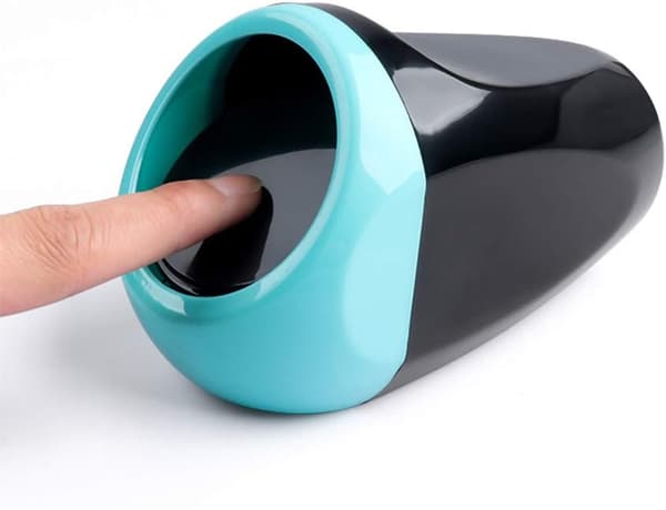2-pack Mini Bil Soptunnor för Skräpförvaring i Bil, Hem, Kontor (Gul, Blå)