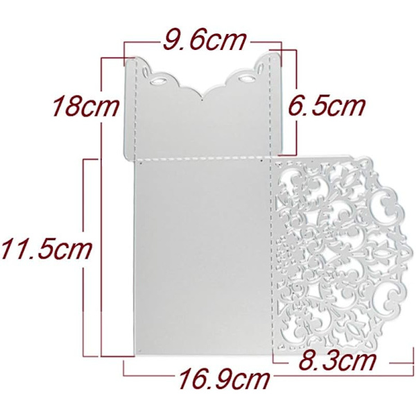 Skärverktyg Scrapbooking Skärverktyg Skärverktyg Kolstål Stencil Form Kort Inbjudan Blomma Kuvert Dekoration DIY Kort för Bröllopsfest