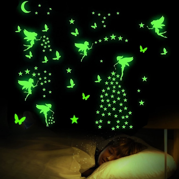 Glow in the Dark Stars Ceiling, 6 ark Glow in the Dark Stickers för barns sovrum