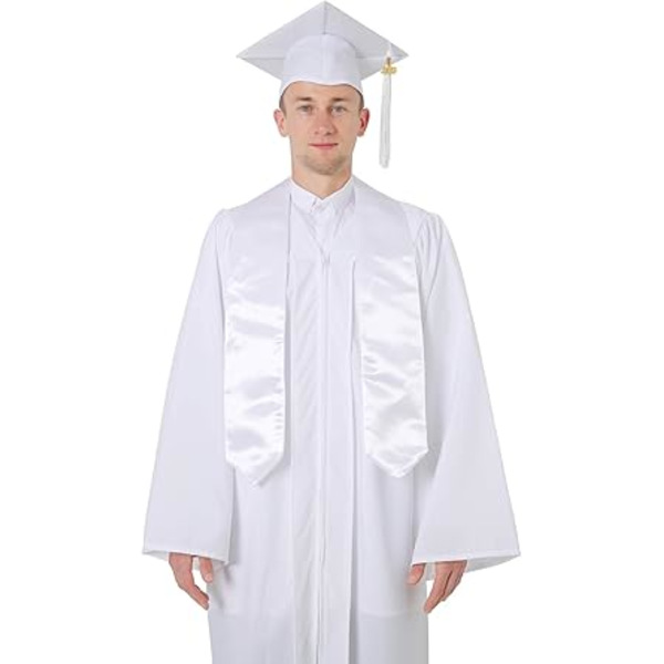 Hvit Universitets Diploma Stole Voksen Bachelor Dåp Prest Stole 16 Farger