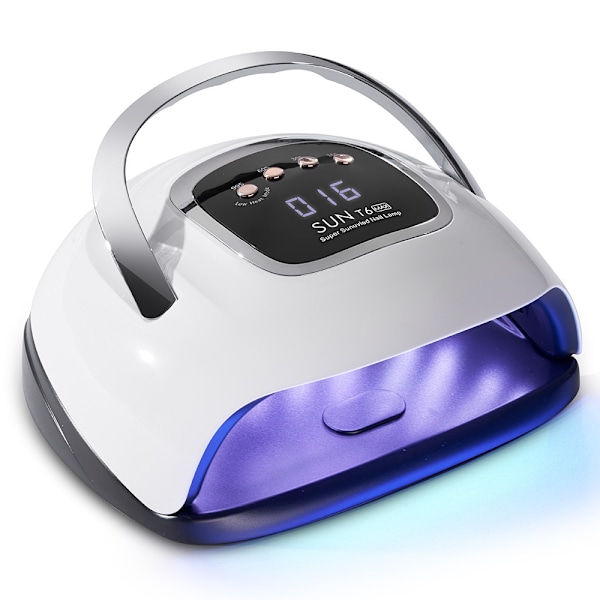 UV Nail Gel Lamp,220W Gel Nail Lamp with Handle,4 Timers,HD LCD Display,Removable Base,UV LED Nail Art Machine for All Gels,Nail Dryers and UV