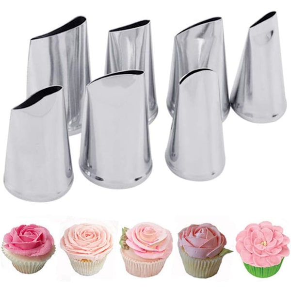 15 Sprøytetips, DIY Konditortilbehørsett Rustfritt Stål Profesjonell Kakedekorasjon for Dekorering Dekorering Kaker Muffins Kaker Cookies Candy