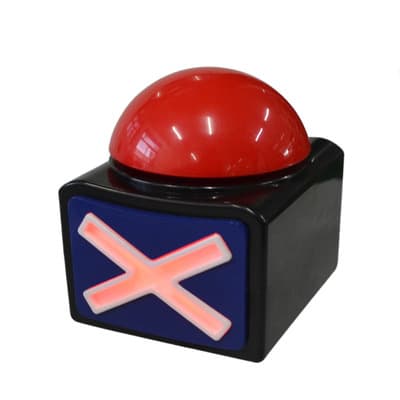 Tilbehør til quiz / Lys- og lydbuzzer / Mål: 12 x 9,5 x 11 cm