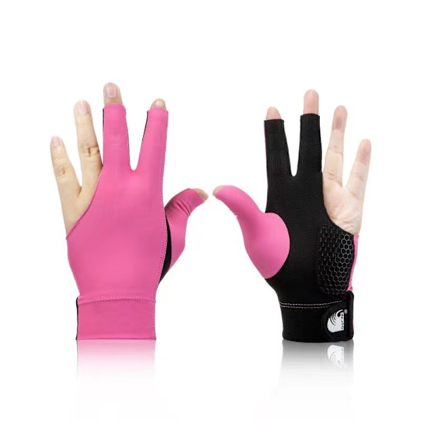 Peach Red-High elasticity anti-slip wear-resistant breathable three fingers trailing billiard gloves snooker table gloves billiard gloves