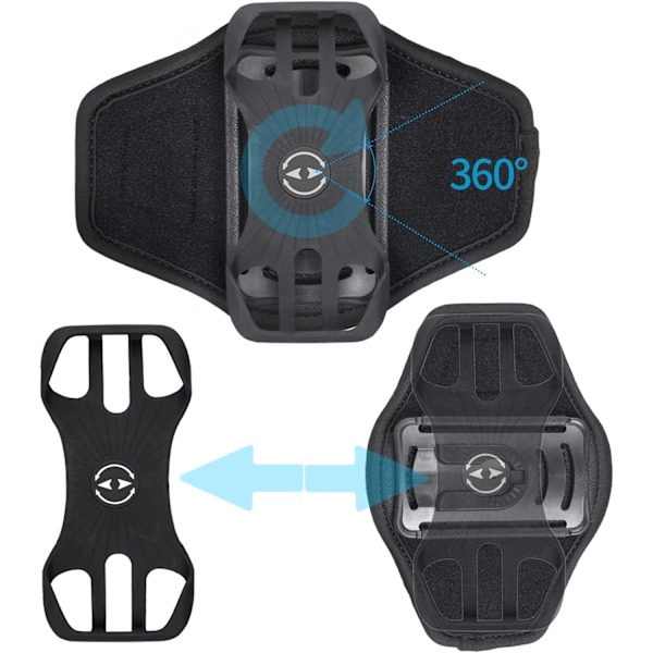Smartphone-bälteshållare, universell ryggsäck för mobiltelefoner upp till 7'' tum - 360° rotation gym jogging cykling iPhone X 11 12 Max 13 Pro, Samsung Nej