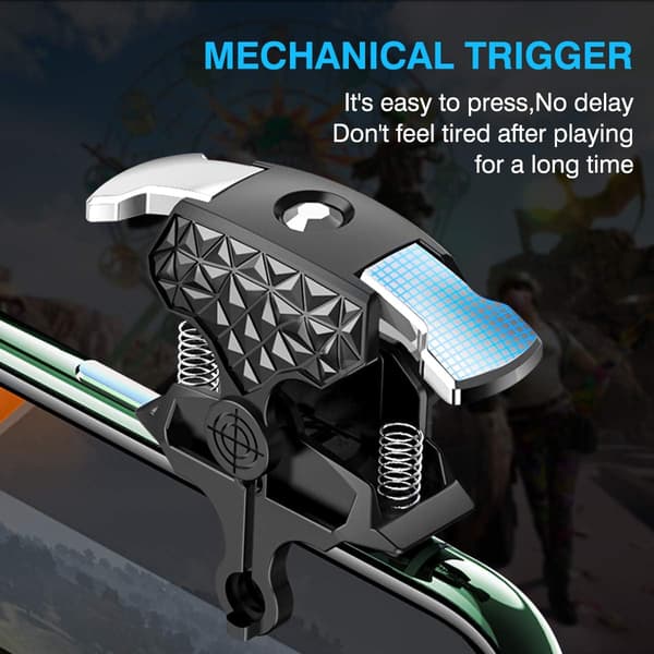 Mobil Spil Controller, [Nyt Design] PUBG Gaming Trigger med Køleventilator Følsom Sigte Controller Shooter Joysticks til PUBG/Call of Duty, Sort