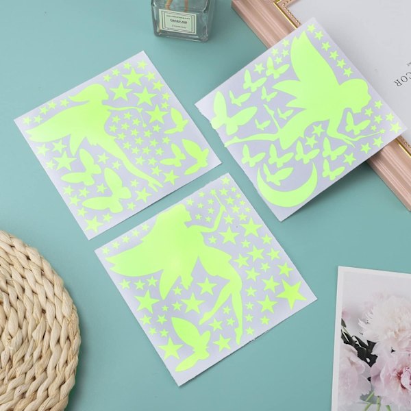 Glow in the Dark Stars Ceiling, 6 ark Glow in the Dark Stickers för barns sovrum