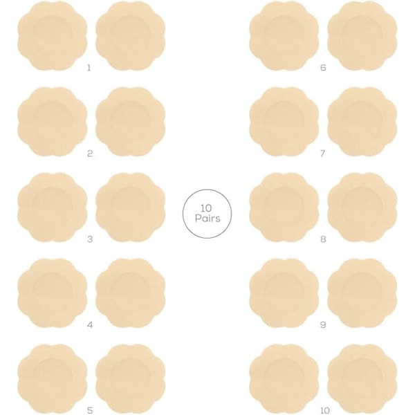 10 Par Brystvortedeksel Premium Dressing Blomstformet Brystvortedeksel Korrigerende Putene
