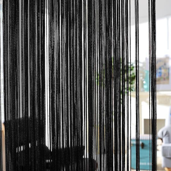 1*2m Svart Duggdråpe Gardinpanel Perfekt som Fluenetting