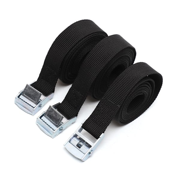 4 pieces 2.5 cm x 4 m Claw strap lashing strap Securing strap - Black - maximum load 250 kg