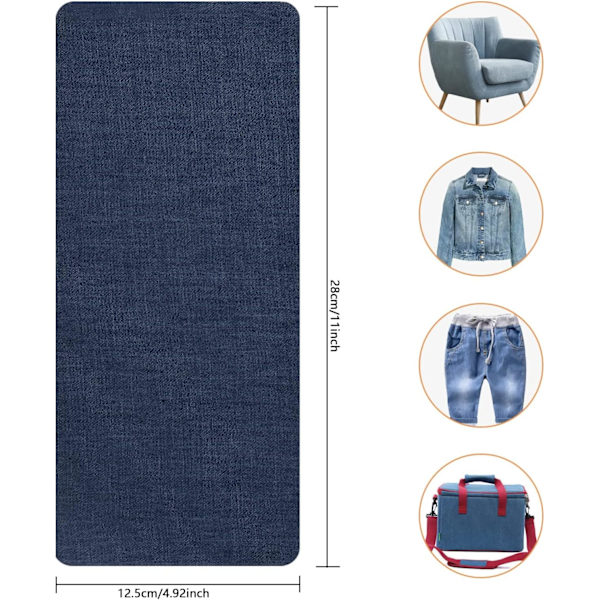 15 st strykjärnslappar, stort lappkit 28×12,5 cm, denimtyg lapp, klädlappar, reparationslapp, strykjärnslapp för jeans kläder jacka Ba