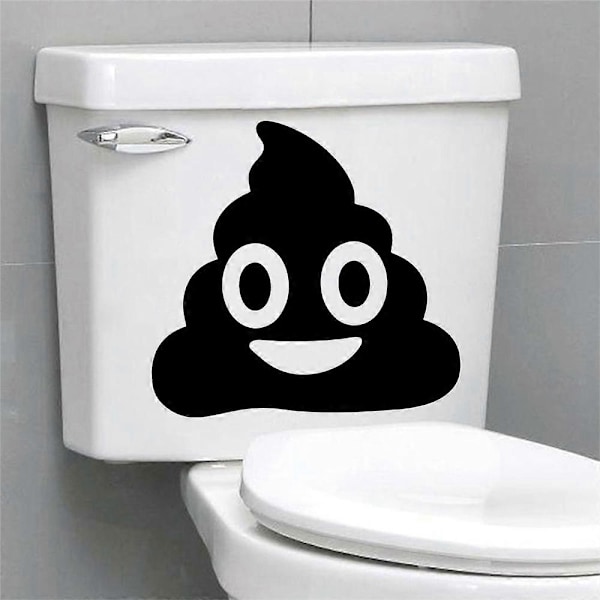 Toalett Smiley Face Dekal Roliga Badrum Kök Väggdekaler Toalettsits Dekal Väggkonst DIY Mural Dekor leende ansikte toalett 16 * 17cm