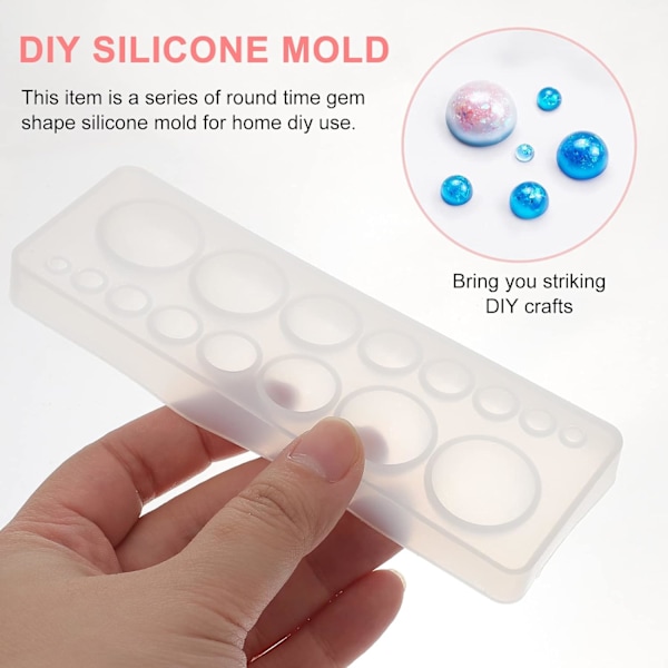 Smykker Silikonform Rund Epoxy Resin Anheng Form for Øredobber Smykkefremstilling Støping DIY Håndverk