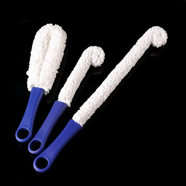 3 Pieces Wine Decanter Cleaning Brush,Soft Cleaning Brush,Glassware Decanters Cleaning Brush for Wine Glass Champagne Glasses Bottles