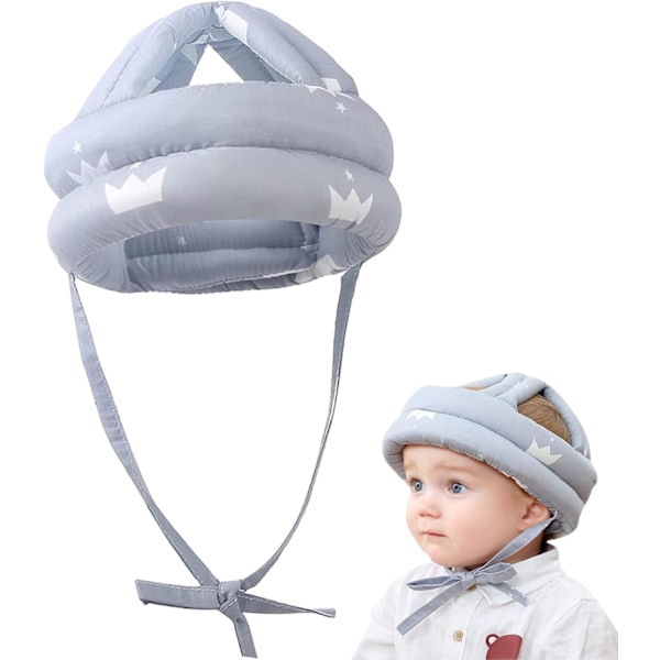 Babykeps, babykeps babykeps justerbar bomullskeps för barn, andningsbar | stöttålig 0 till 2 år - grå