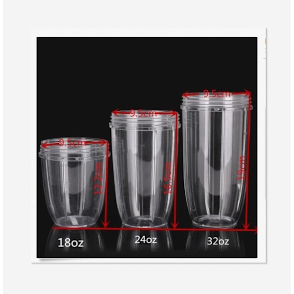 32oz Klarskop Begreb Erstatningsdel Juicer Tilbehør til NUTRiBULLET Nutri Bullet 900W/600W Blender Juicer
