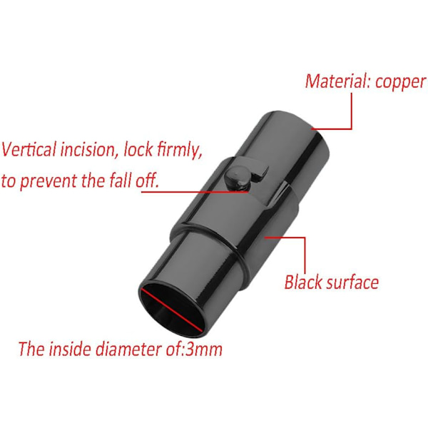 10 st Spännelock med Magnetlås Läderrep med Armbandslås Läderrep (3MM)