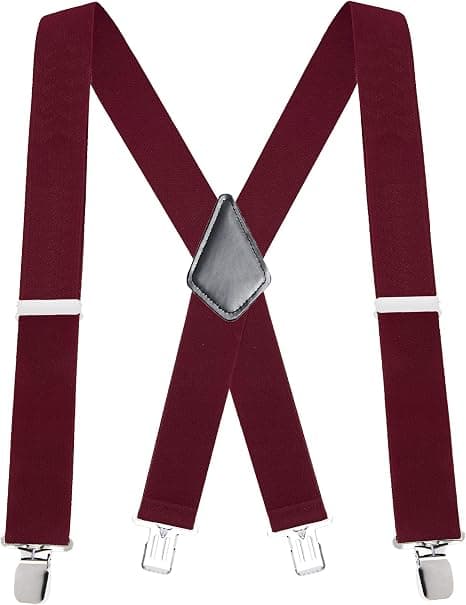 Burgunder-Mode Ultra Robust Justerbare Elastiske Seler 120cmx5cm X-Form