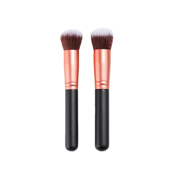 Makeupbørster 16 stk. Sort Guld Makeupbørstesæt til Foundation Blending Ansigtspulver Øjenskygge