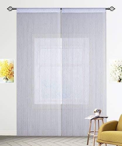 Hvit, 100x200cm Perleforheng Hjemmedekor, Polyester