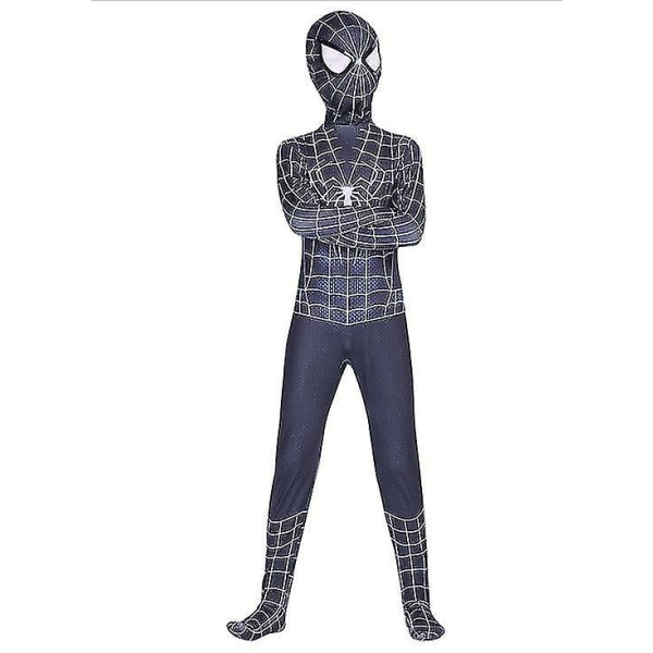 Barn Pojkar Spiderman Fancy Dress Party Jumpsuit Cosplay Kostym Halloween-1 Black white