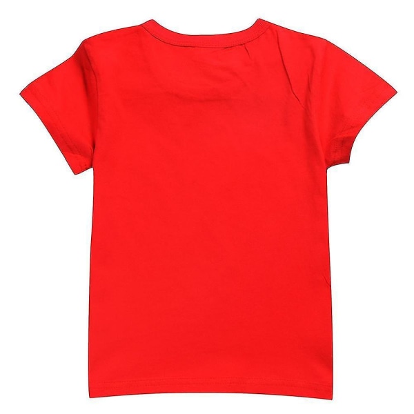 Pojkar Flickor Minecraft kortärmade toppar T-shirts Red