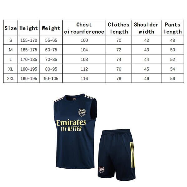 Arsenal Fotbollströja Suit Set Träningsdräkt l s