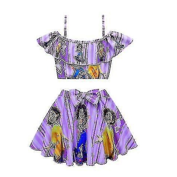 3st kostym sommar 2022, nya Encanto badkläder för barn, volangstil charm Isabela Mirabel baddräkt fo