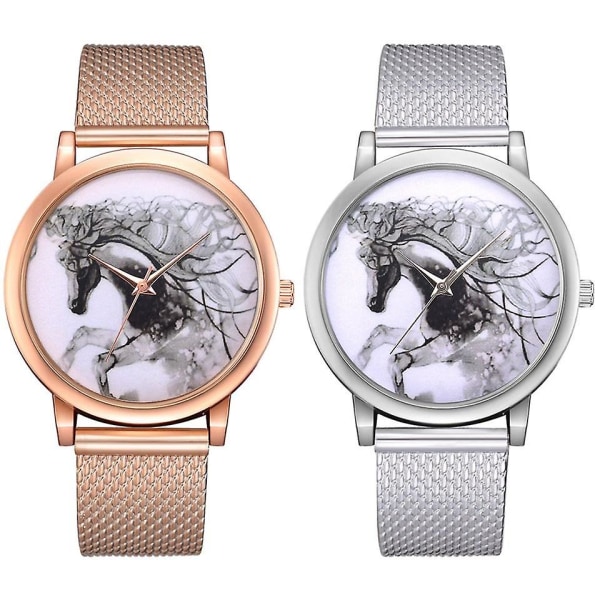 LVPAI P598 China Style Horse Dial Face kvinnor Watch Casual Style Quartz