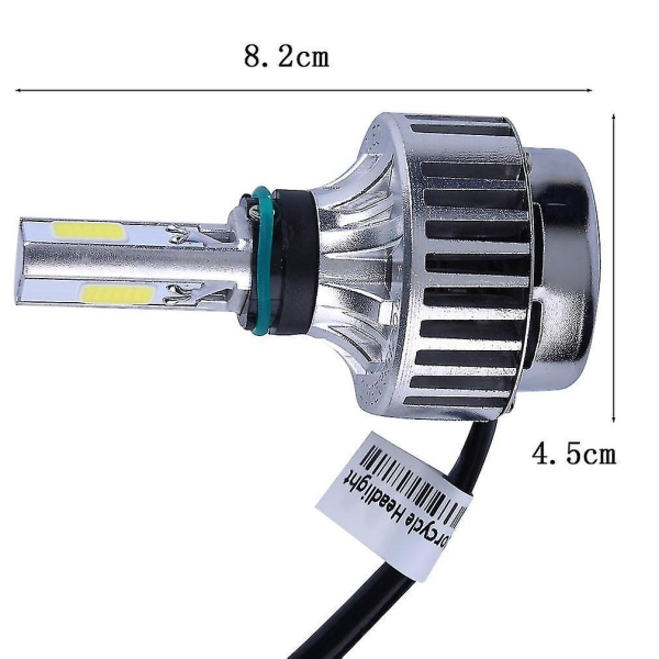 32w 4000lm Cob Led Hi/lo Beam H4 Motorcykelstrålkastare Front Light Bulb Lampa