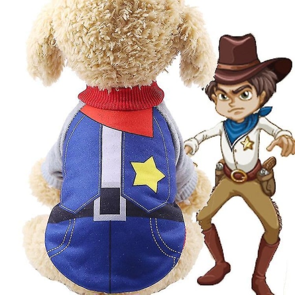 Husdjurskläder Hundsed för halloween Dunjacka T-shirt för Chihuahua Puppy Yorkshire Terrier Pu Cow Boy