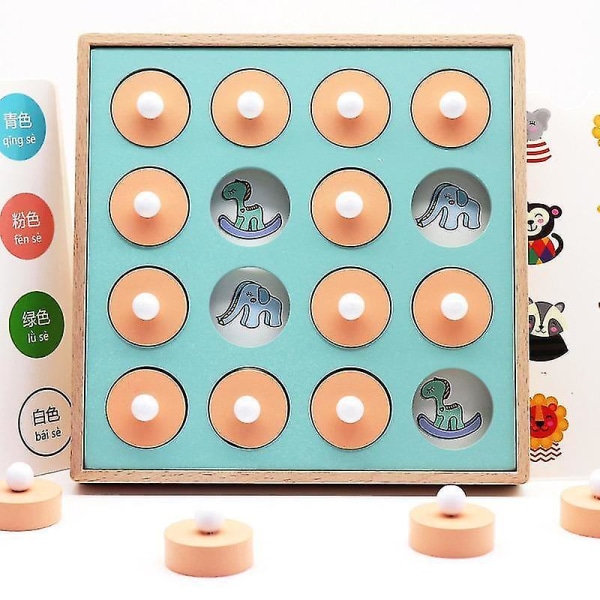 Pussel Minne Match Schack Baby Tidiga Pedagogiska Leksaker För Barn Träning Familjefest Casual