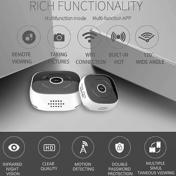 H9 1080P högupplöst trådlös WiFi-minikamera med fjärrupplösning för mobiltelefon - liten