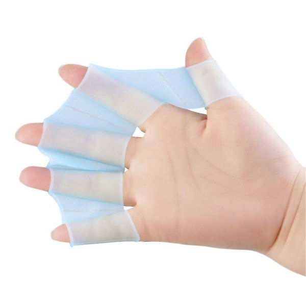 1 par silikon Simning Hand fenor Flippers Palm Finger Webbed Handskar Paddel