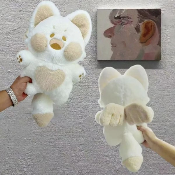 45 cm Dudu Meow Doodle Cat Plyschkattunge Kawaii Toy Fluffy Orange Angel