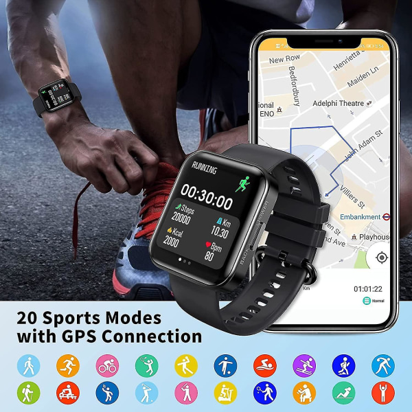 Magic 3 Smartwatch, 1,71 tums 3d-böjd helpekskärm Smartwatch 20 sportlägen Real Blood Oxyge