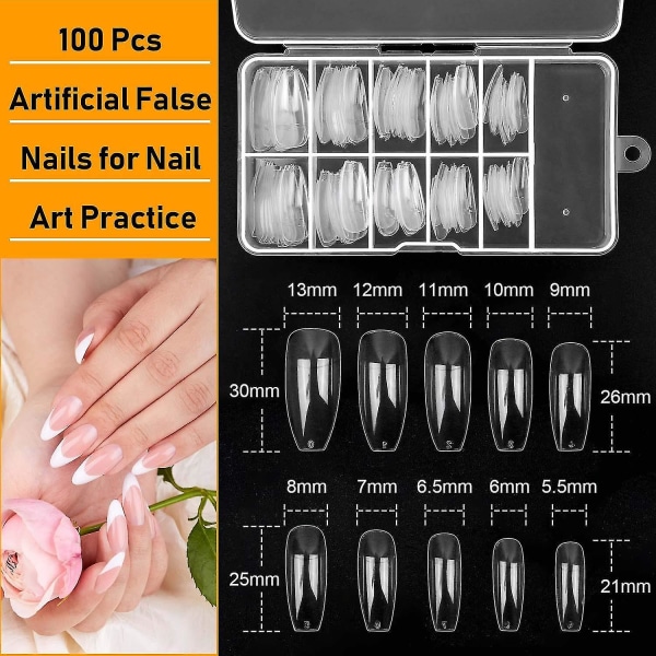 2 set akryl nail art magnetisk praxis display stativ med 96 st vit återanvändbar självhäftande Pu