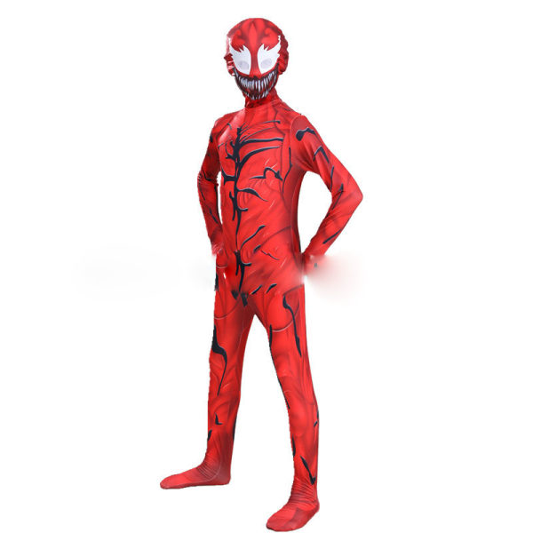 3-12 år Barn & Vuxna Spider-Man Cosplay kostym Hero Expedition (Luxury Lens Model) 140 red venom 140